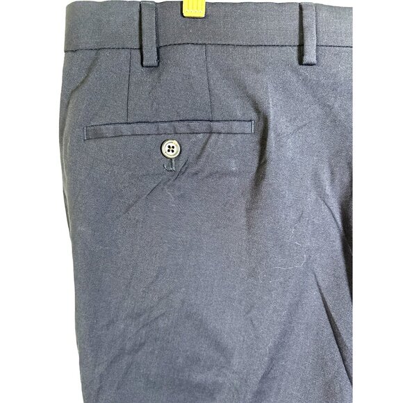 Lauren Ralph Lauren Mens Pant Size 38‎ X 32 High Performance Wool Stretch Navy - Picture 8 of 9
